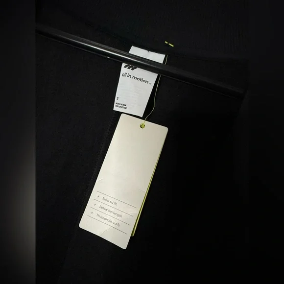 NWT ALL IN MOTION Women's Open Front French Terry Cardigan Thumbholes Sz S ✨ - Picture 5 of 8